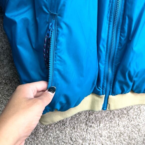 Columbia Coat Women’s Large Reversible Blue and Purple Nylon Zip Up Vintage - Picture 3 of 9